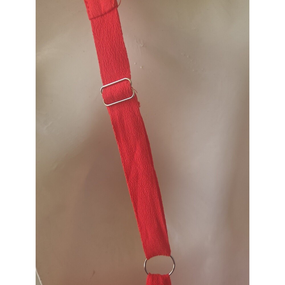 NEW Lulus Bold New Look Red Tie Back Midi Skater Dress MED Pockets Lined Empire - Picture 10 of 13